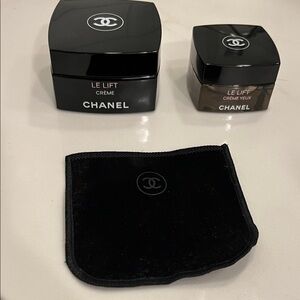 CHANEL Black Le Lift Crème and Eye Cream Set of EMPTY JARS